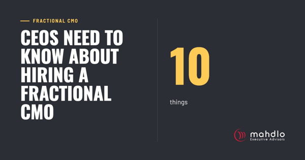 Mahdlo article card: 10 Things CEOs need to know about hiring a fractional CMO