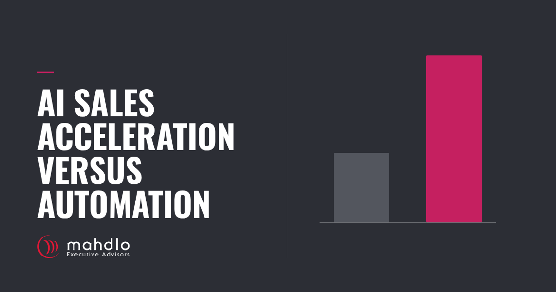 Mahdlo card: AI Sales Acceleration Versus Automation.