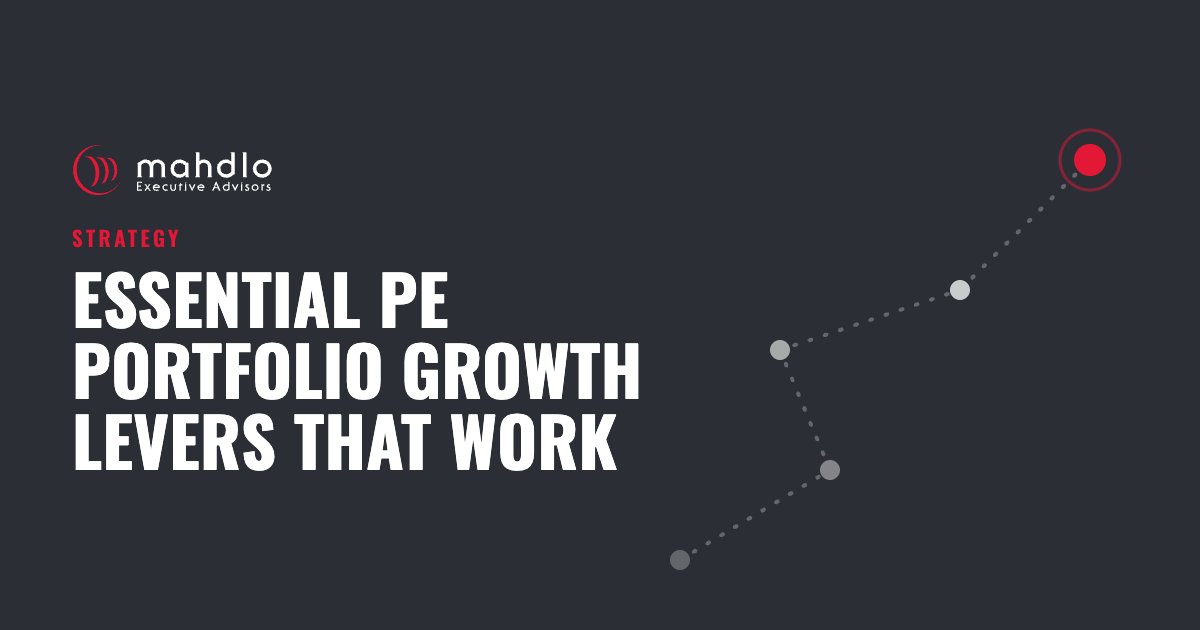 Mahdlo article card: Essential PE Portfolio Growth Levers That Work