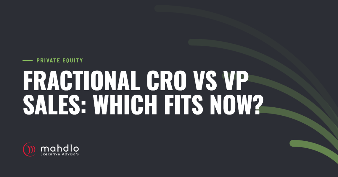 Mahdlo article card: Fractional CRO vs VP Sales: Which Fits Now?