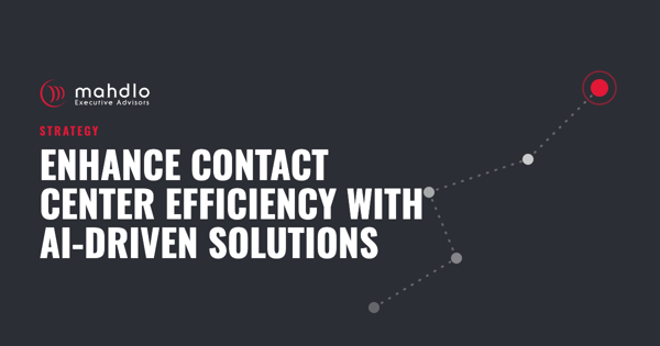 Mahdlo article card: Enhance Contact Center Efficiency with AI-Driven Solutions