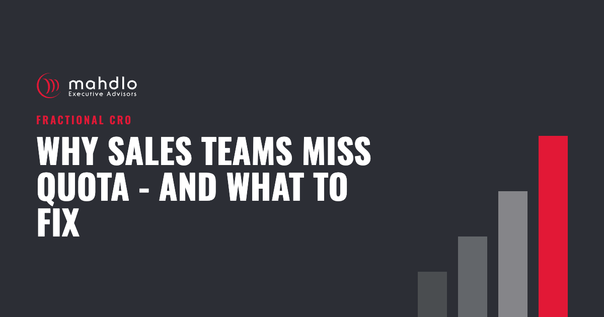 Mahdlo article card: Why Sales Teams Miss Quota - And What to Fix