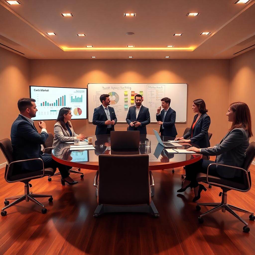 go-to-market strategy session diverse team