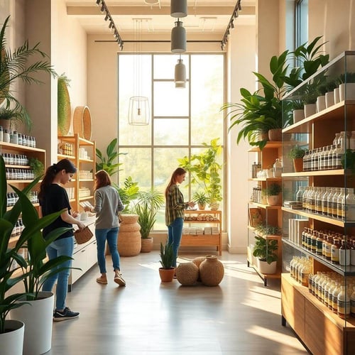 health-wellness-retail-space-sunset