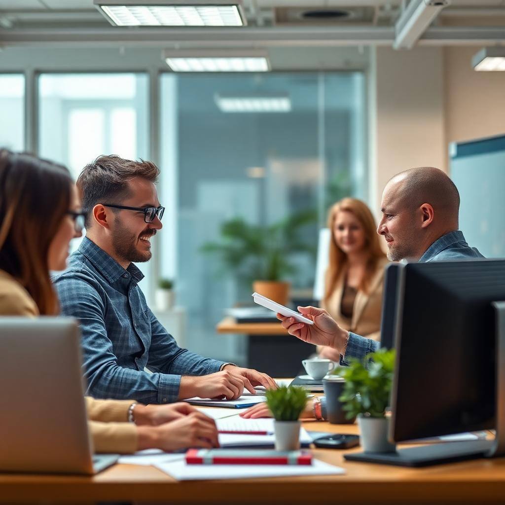 fractional marketing team strategizing lead generation in office